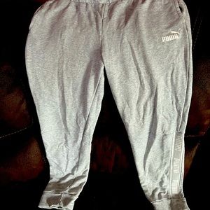 Womens plus size xl gray puma joggers
